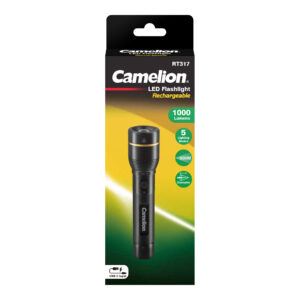 CAMELION RT317-CBH - Ladattava taskulamppu 10 W, musta