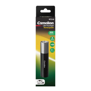 CAMELION RT318-CBH - Ladattava taskulamppu 3 W, musta